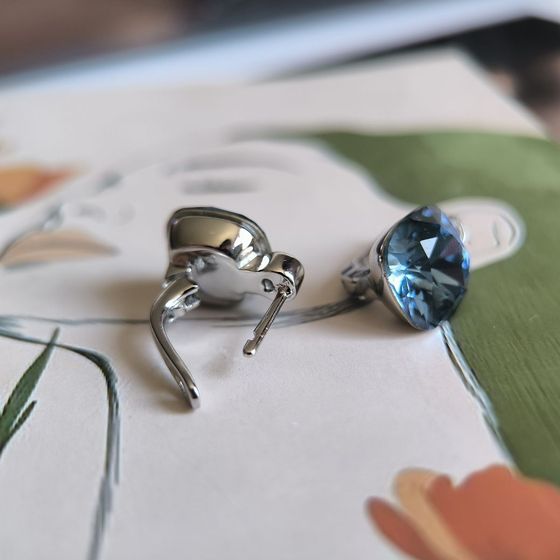 Silver Earrings with Fianites