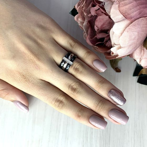 Серебряное кольцо с керамикой