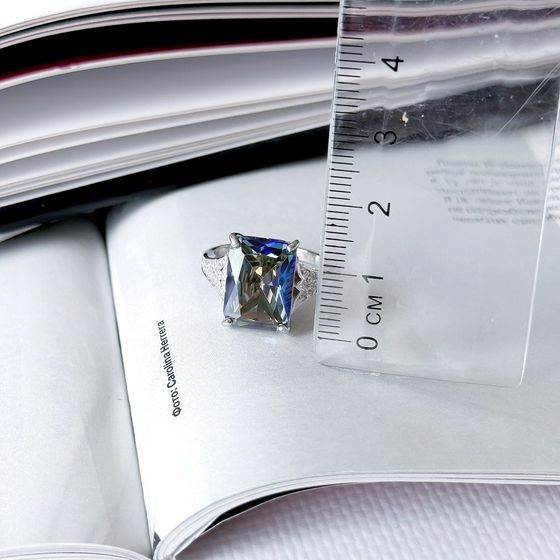 Срібна каблучка з містик топазом 12.237ct
