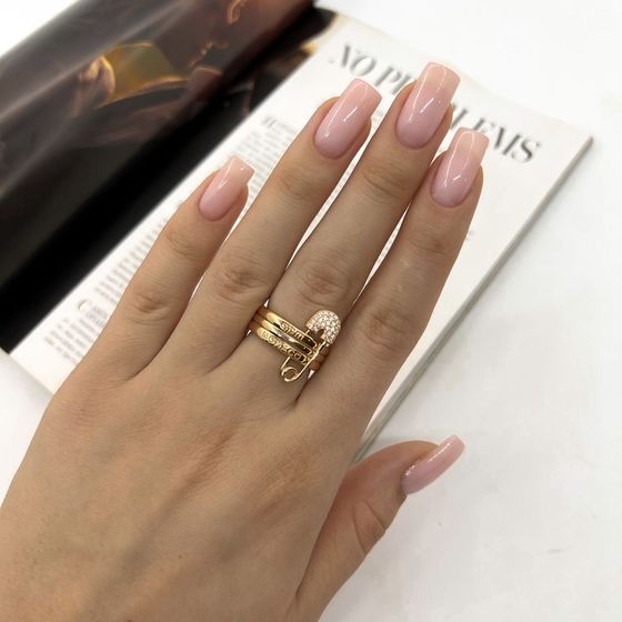 Золотое кольцо с фианитами 0.25ct