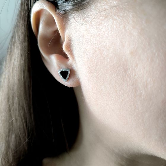 Серебряные серьги с фианитами