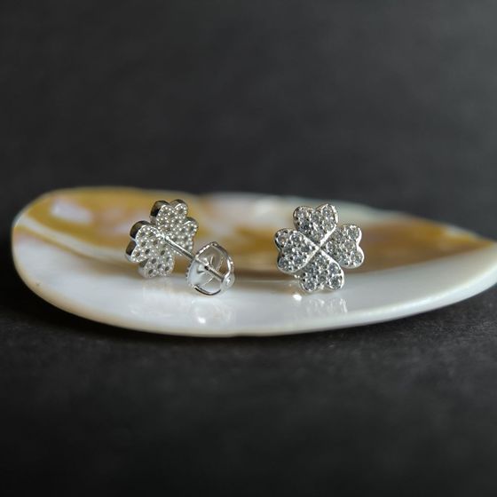 Silver Earrings with Fianites