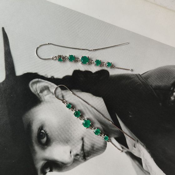 Silver earrings with agate 2.298ct