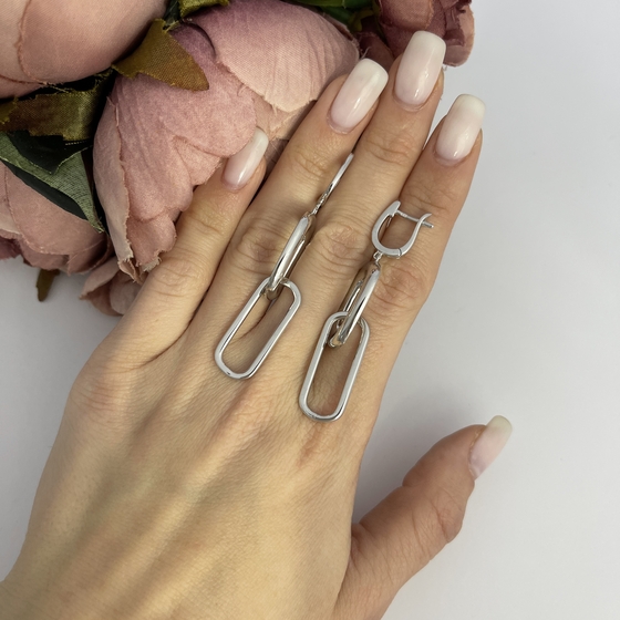 Серебряные серьги без камней