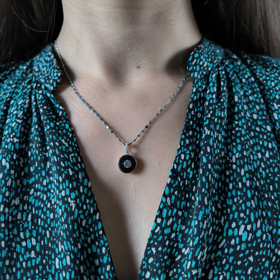 Серебряная подвеска с фианитами