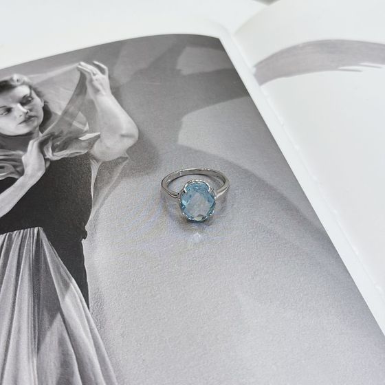 Серебряное кольцо с топазом 5.442ct