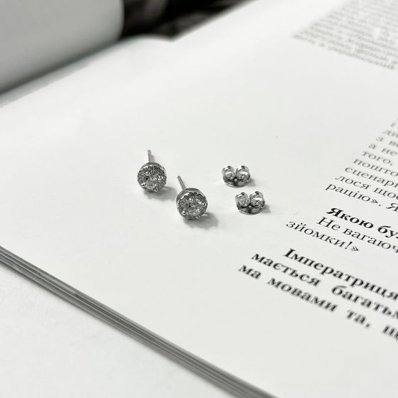 Silver Earrings with Fianites
