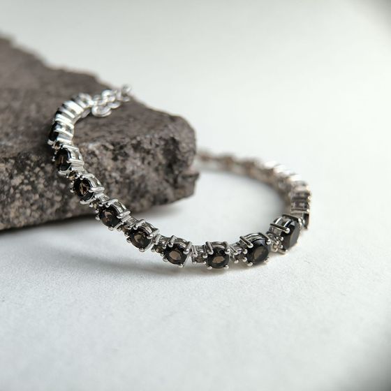 Серебряный браслет с раухтопазом (дымчатым кварцем) 6.763ct