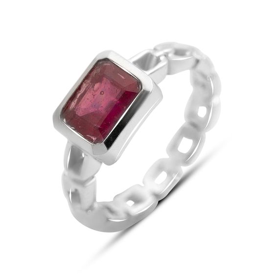 Серебряное кольцо с рубином 2.157ct