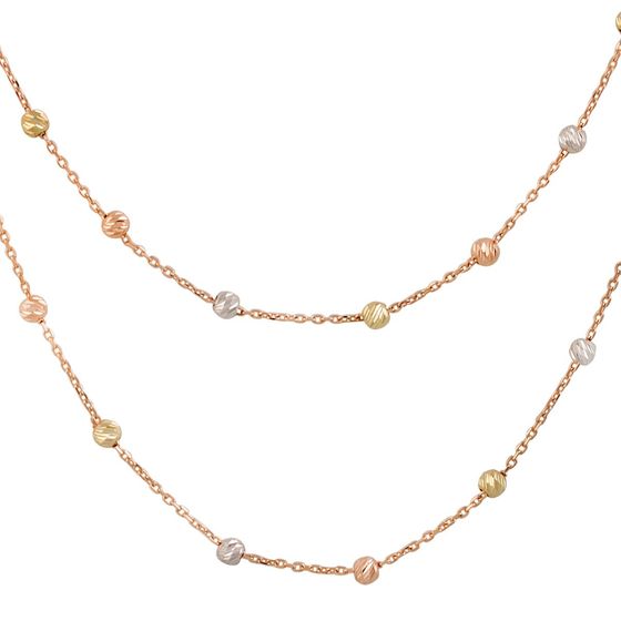 A gold necklace without stones