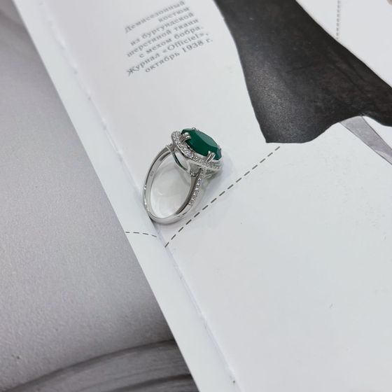 Серебряное кольцо с агатом 5.398ct