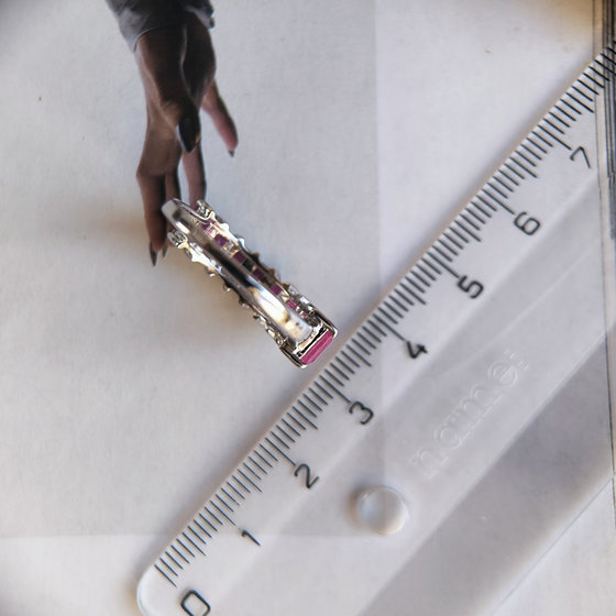 Серебряное кольцо с рубином 3.552ct