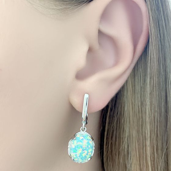 Серебряные серьги с опалом
