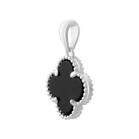 Silver pendant with onyx