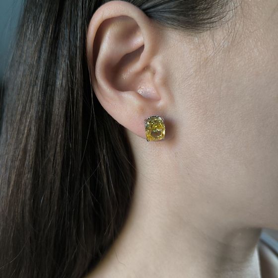 Silver Earrings with Fianites