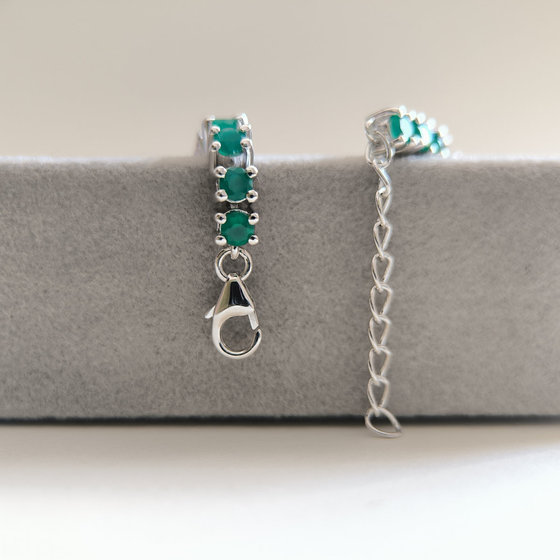 Серебряный браслет с агатом 5.215ct