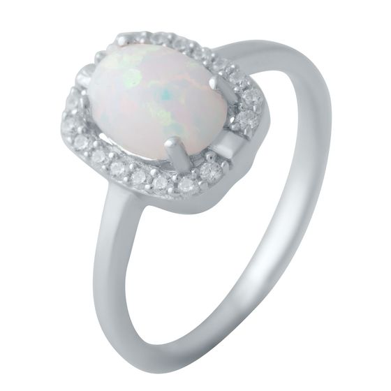 Silver ring with opal 0.727ct
