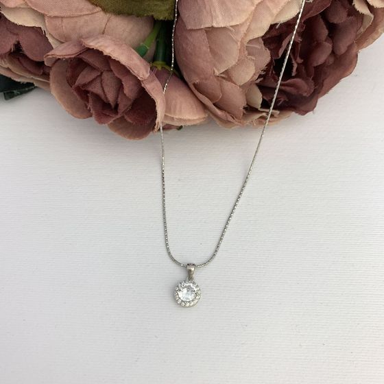 Срібна підвіска з фіанітами