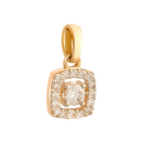 Золотая подвеска с фианитами 0.2ct