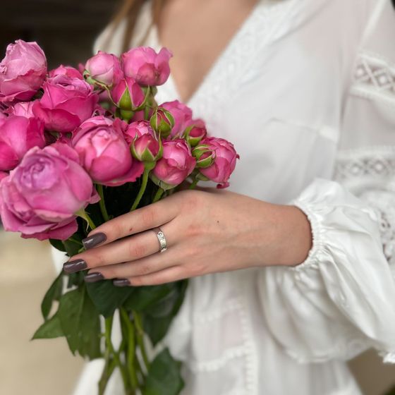 Silver ring without stones