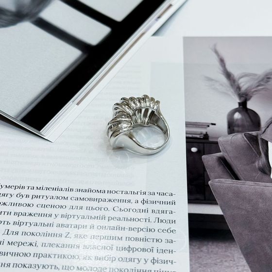 Silver ring without stones