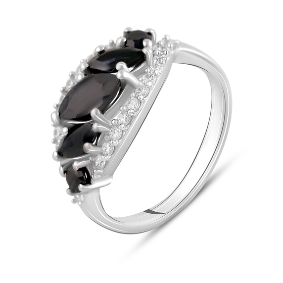 Серебряное кольцо с сапфиром nano 1.09ct