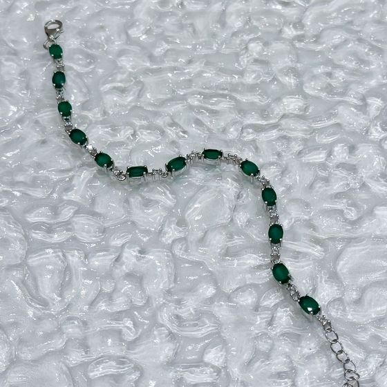 Серебряный браслет с агатом 6.142ct