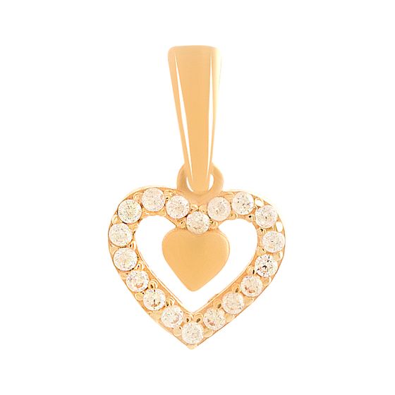 Золотая подвеска с фианитами 0.18ct