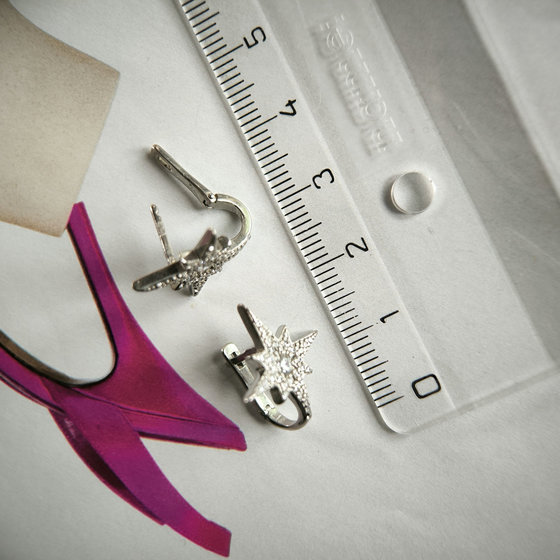 Silver earrings with cubic zirconia
