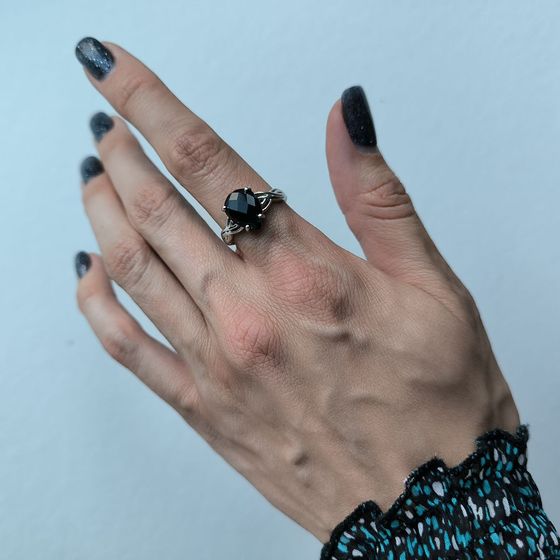 Серебряное кольцо с топазом Лондон Блю 2.892ct