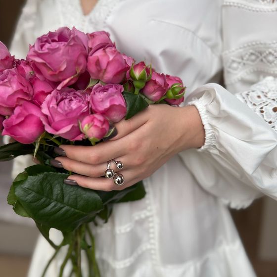 Silver ring without stones