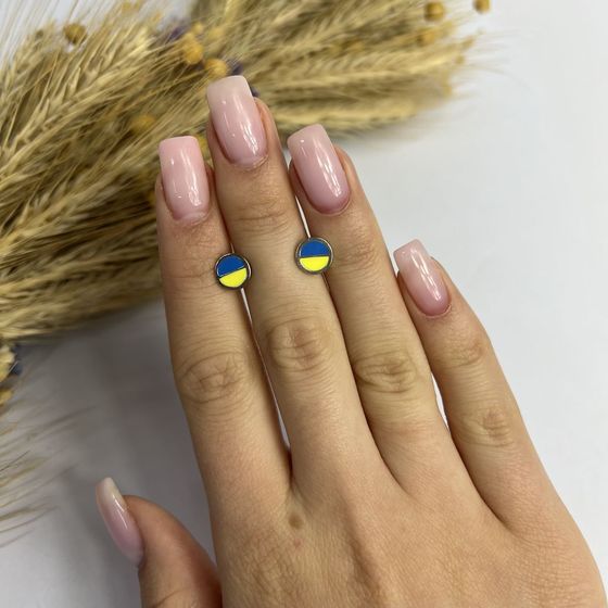 Silver earrings with yemallu
