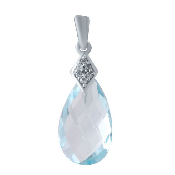 Серебряная подвеска с топазом 5.688ct