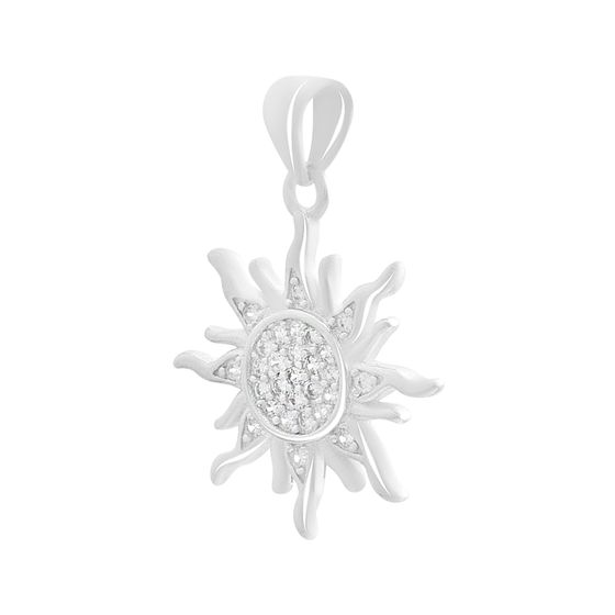 Серебряная подвеска с фианитами