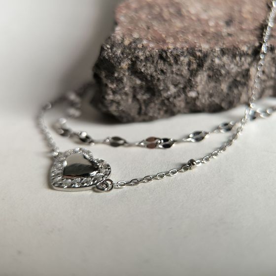 Серебряный браслет с фианитами