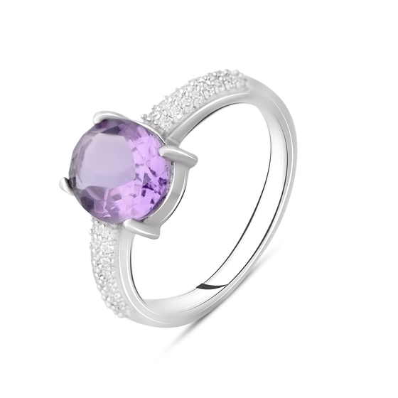 Серебряное кольцо с аметистом
