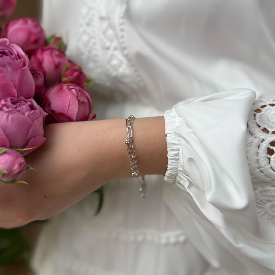 Серебряный браслет без камней