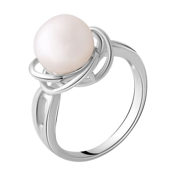 Silver ring with pearls 4.376ct