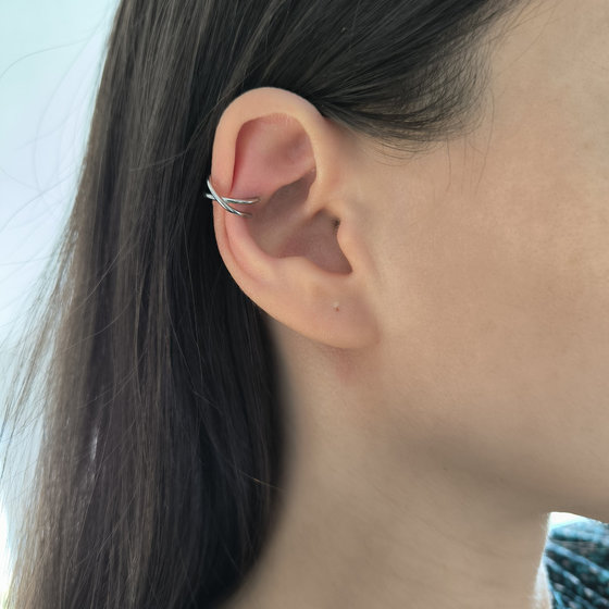 Серебряные серьги без камней