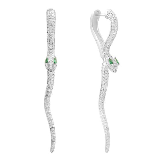 Серебряные серьги с фианитами