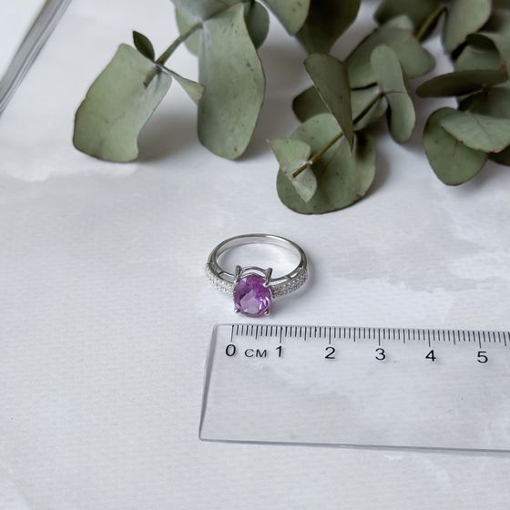 Серебряное кольцо с александритом 3.667ct