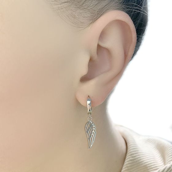 Silver earrings without stones