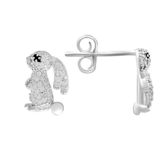 Silver Earrings with Fianites