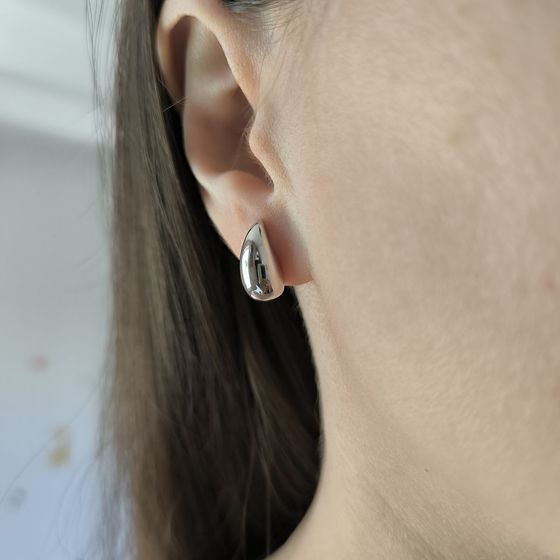 Серебряные серьги без камней