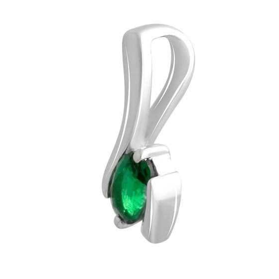 Silver pendant with emerald nano 0.35ct