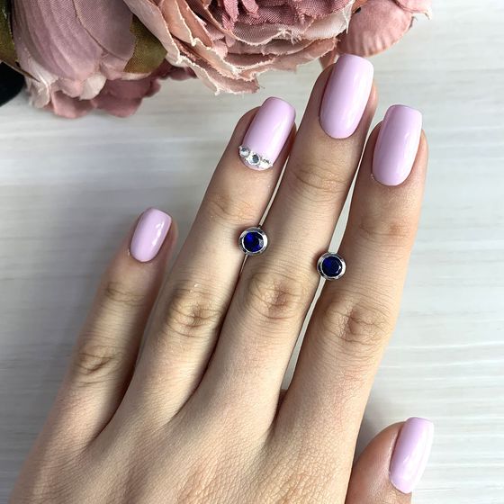 Silver Earrings with a 0.75 ct Nano Sapphire