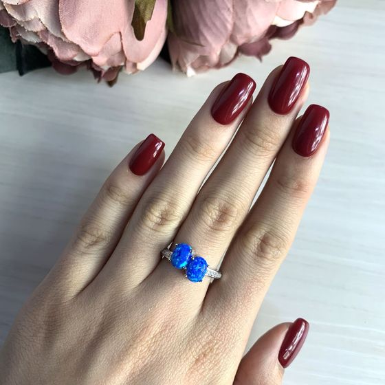 Серебряное кольцо с опалом
