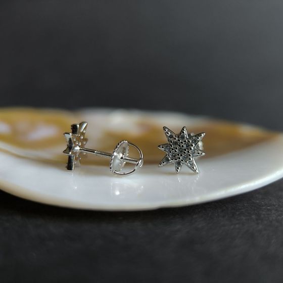 Silver Earrings with Fianites