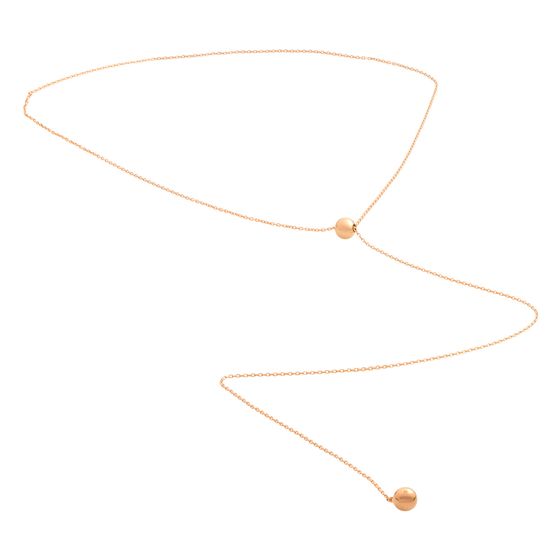 A gold necklace without stones