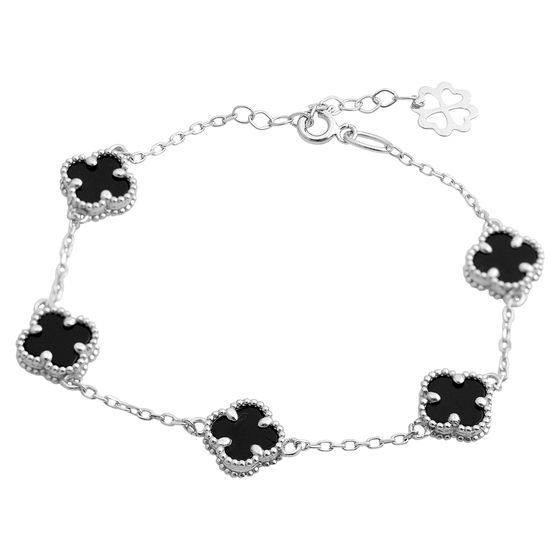 %ВидПокрытияПадеже2% серебряный браслет с ониксом